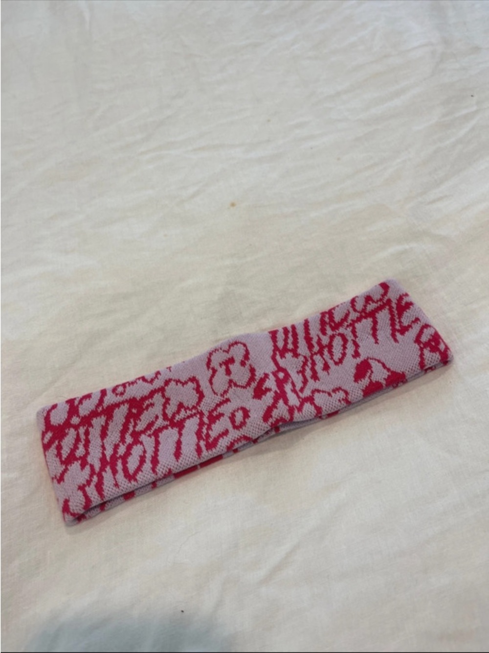 Topicals Spottie Hottie Pink and Fuchsia Patterned Knit Headband
